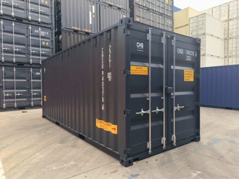 20' Double-Door Container kaufen – One-Trip, Grau