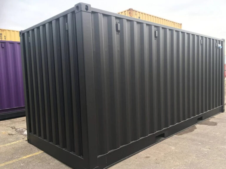 20' Open Side Container kaufen – Gebraucht, Blue, Grey